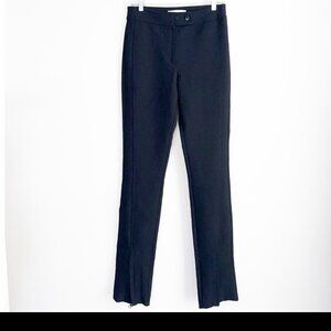 MANGO MNG Women's Zippered Slit Hem Straight Leg Pants Large NWT Dressy 343AMY